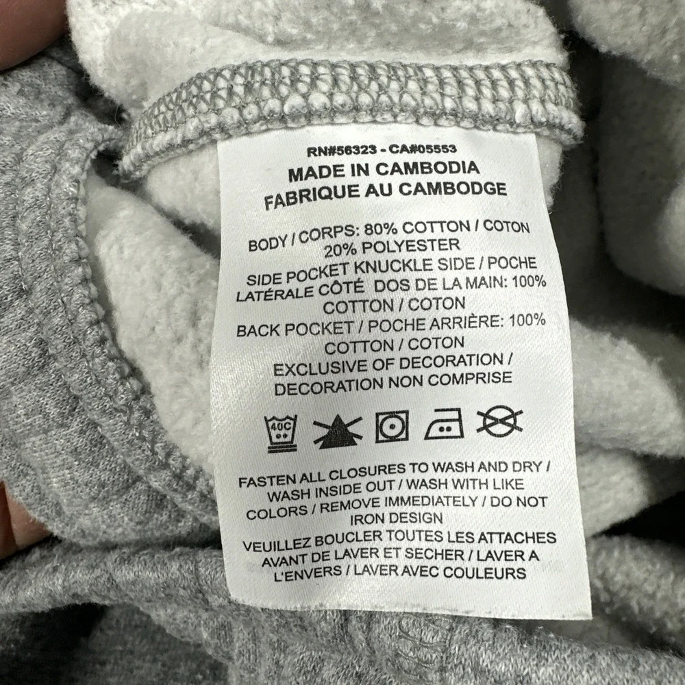 Nike Club Fleece Jogger Sweatpants Men's XL Gray Varsity Puff Print Logo